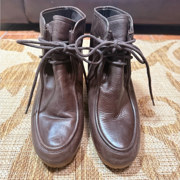 Michael Kors leather bootie wedge, brown size 9.5 - Picture 2 of 12